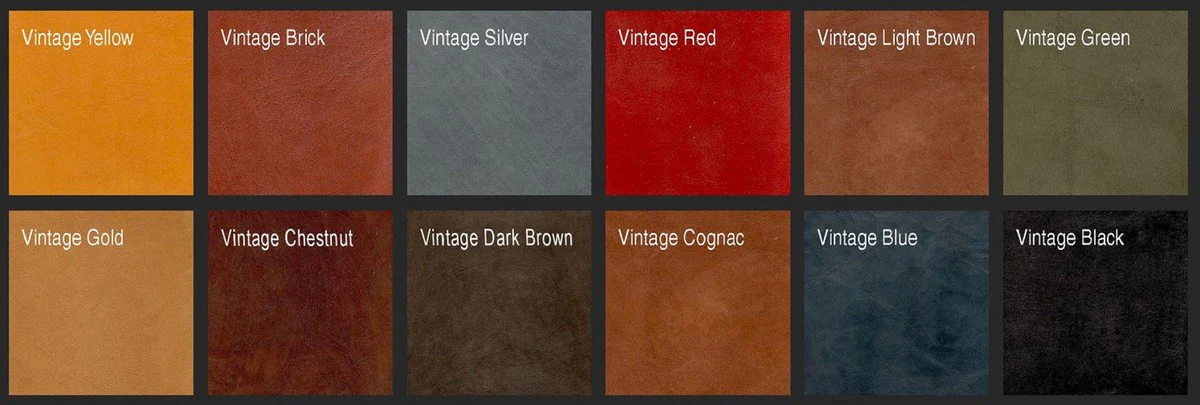 Luxus Chesterfield Leder Sofa Vintage Schwarz 200 x 100 x H. 80 cm - Echtleder Wohnzimmer Sofa - Wohnzimmer Möbel - Chesterfield Möbel - Luxus Möbel - Luxus Wohnzimmer Einrichtung