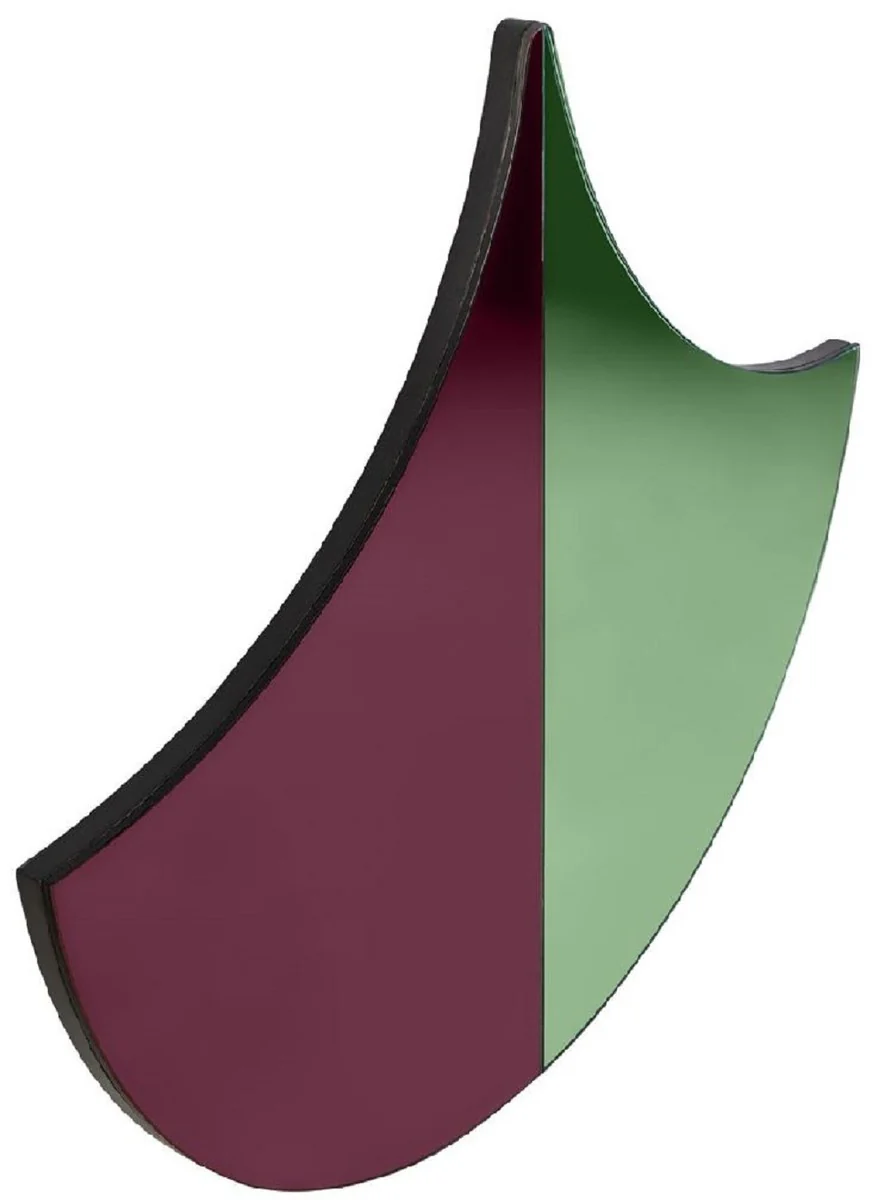 Designer Wandspiegel Lila / Grün 70 x 3 x H. 62 cm - Garderobenspiegel - Wohnzimmer Spiegel - Luxus Qualität - Designer Möbel