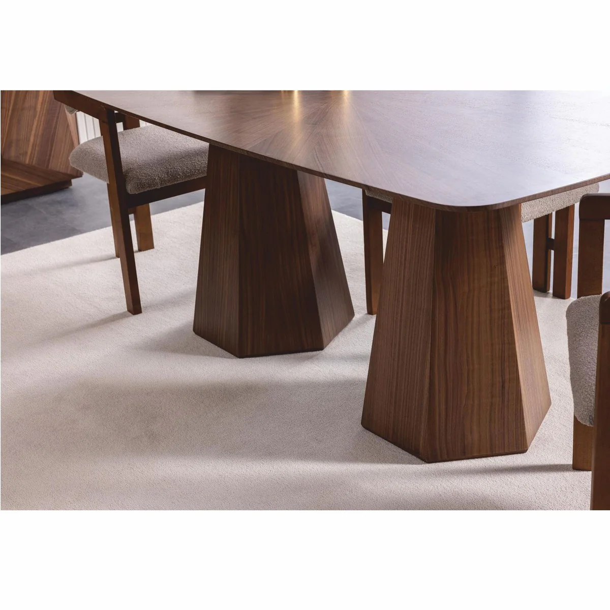 Luxus Massivholz Esstisch Braun 190 cm - Hotel & Esszimmer Möbel