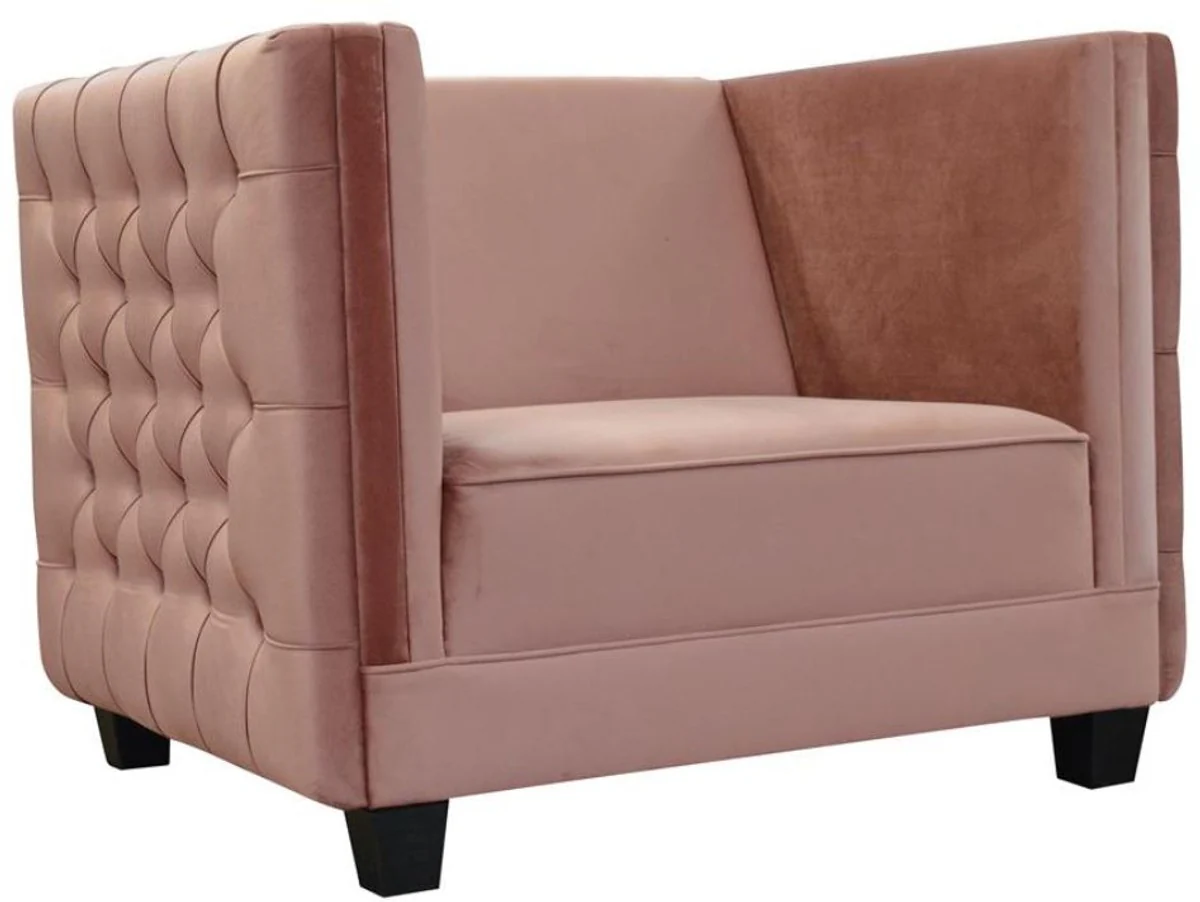 Luxus Chesterfield Samt Sessel 102 x 84,5 x H. 80 cm - Verschiedene Farben - Chesterfield Möbel