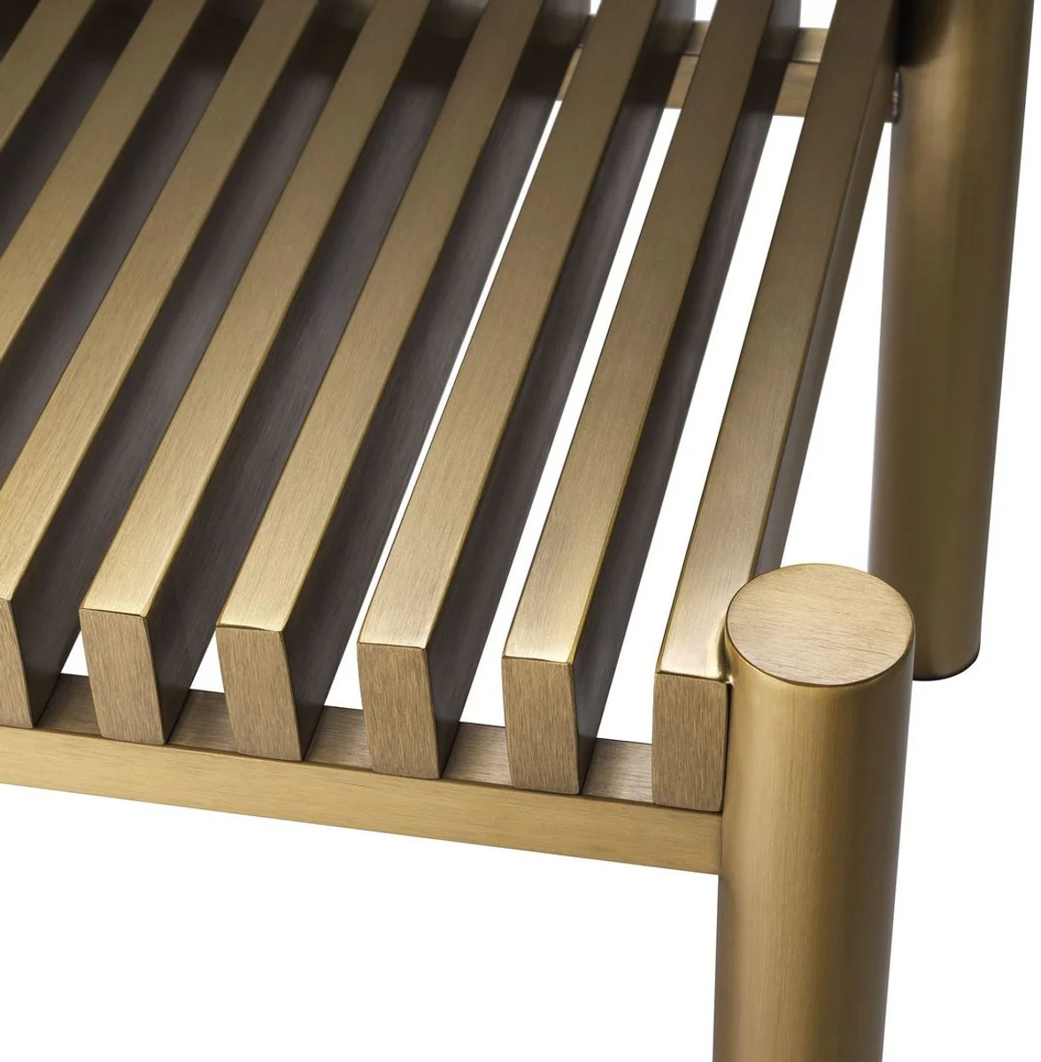 Luxus Couchtisch Messingfarben / Schwarz 180 x 44 x H. 35,5 cm - Edelstahl Wohnzimmertisch mit Glasplatten - Wohnzimmer Möbel - Luxus Möbel