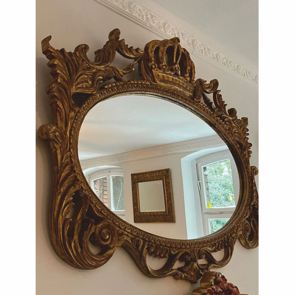 Pompöös by Barock Spiegel Antik Gold 123 cm - Harald Glööckler Barock Interior