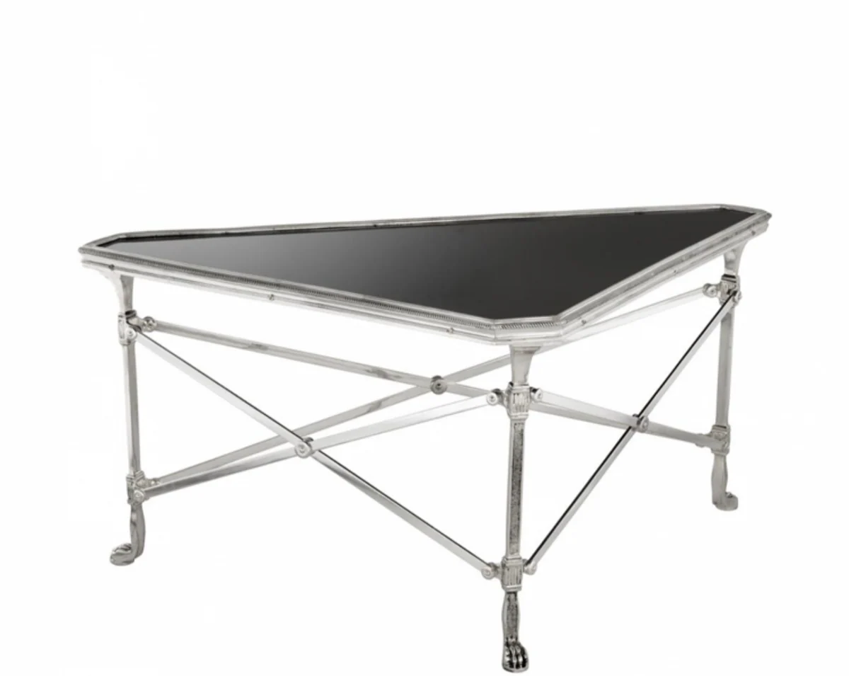 Luxus Art Deco Designer Couchtisch Antik Silber - Wohnzimmer Salon Tisch - Luxus Kollektion