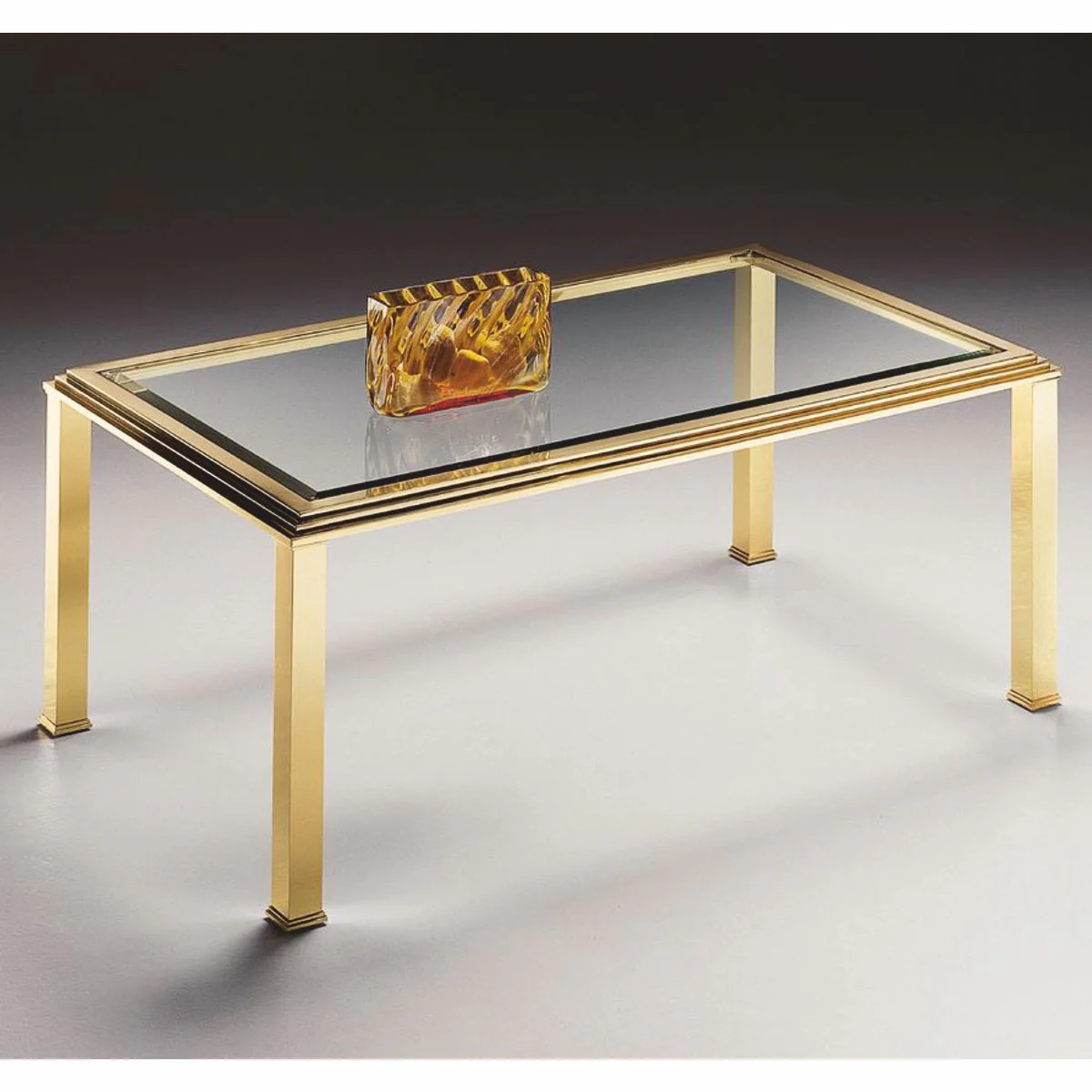 Luxus Messing Couchtisch 120 x 70 x H. 49 cm - Made in Italy