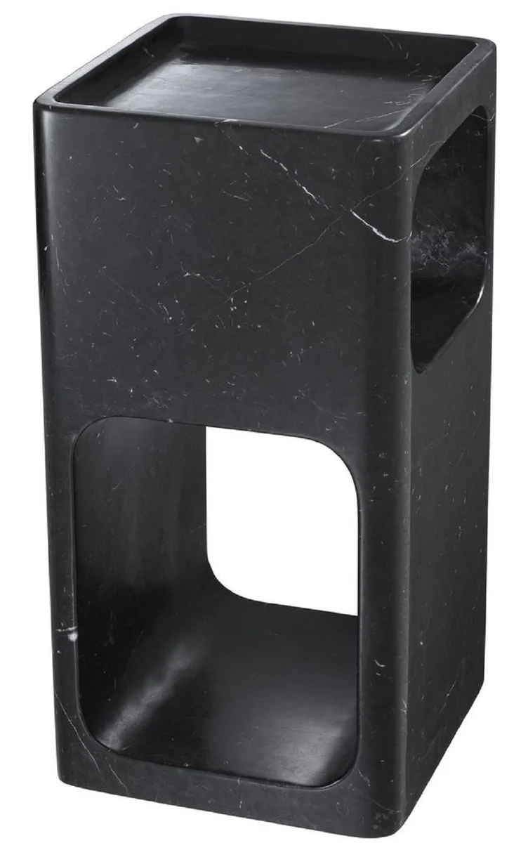 Designer Marmor Beistelltisch Schwarz 28 x 28 x H. 55 cm - Wohnzimmermöbel - Designer Möbel