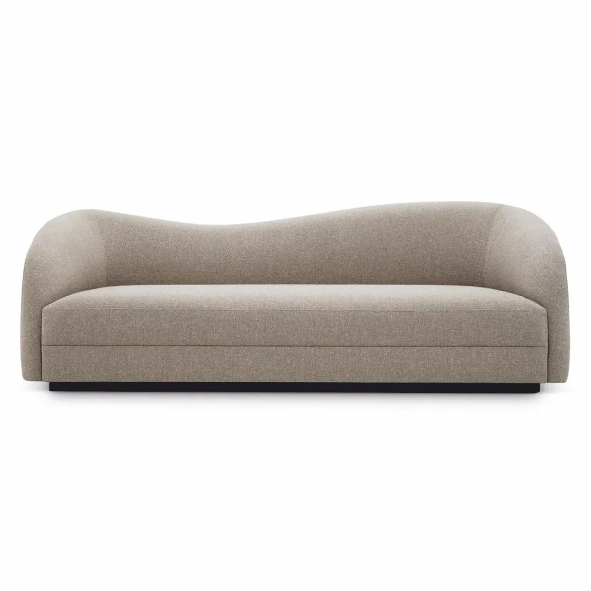 Luxus Sofa Greige / Schwarz 230 cm - Wohnzimmer & Hotel Möbel