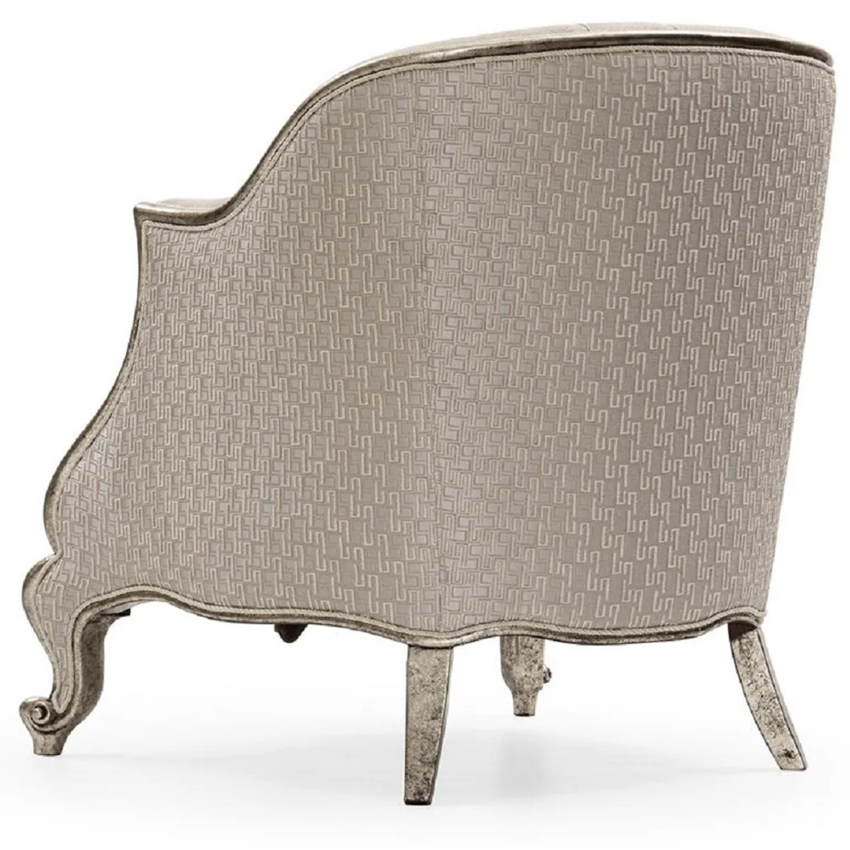 Luxus Barock Wohnzimmer Set Creme / Silber / Antik Silber - 2 Sofas & 2 Sessel & 1 Couchtisch & 2 Beistelltische - Handgefertigte Wohnzimmer Möbel im Barockstil - Edel & Prunkvoll