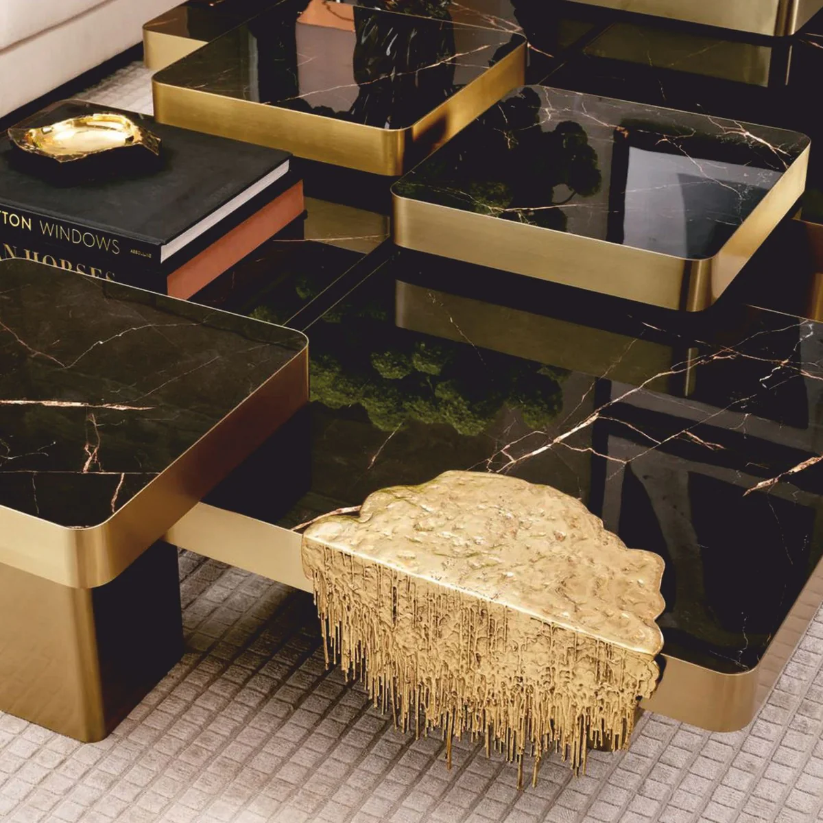 Luxus Tischdeko Objekt Gold 45 cm - Luxus Designer Dekoration