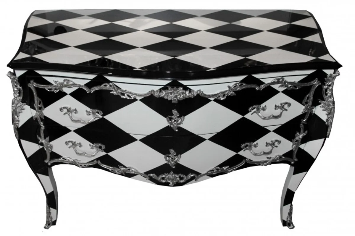 Barock Kommode Karo Design 130cm - Unikat- Antik Look