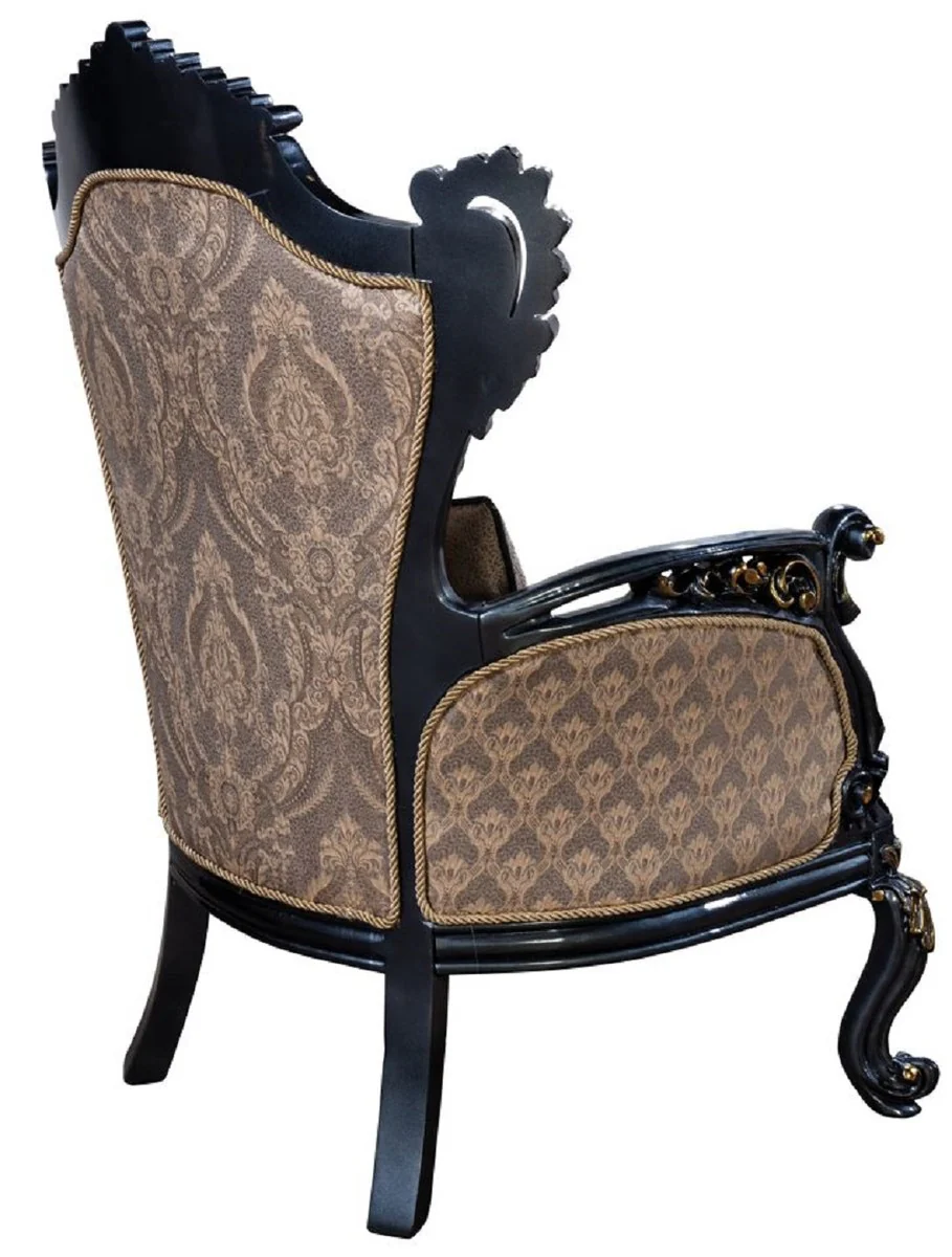 Luxus Barock Wohnzimmer Set Grau / Blau / Gold - 2 Barock Sofas & 2 Barock Sessel & 1 Barock Couchtisch - Luxus Wohnzimmer Möbel im Barockstil - Barock Möbel - Edel & Prunkvoll