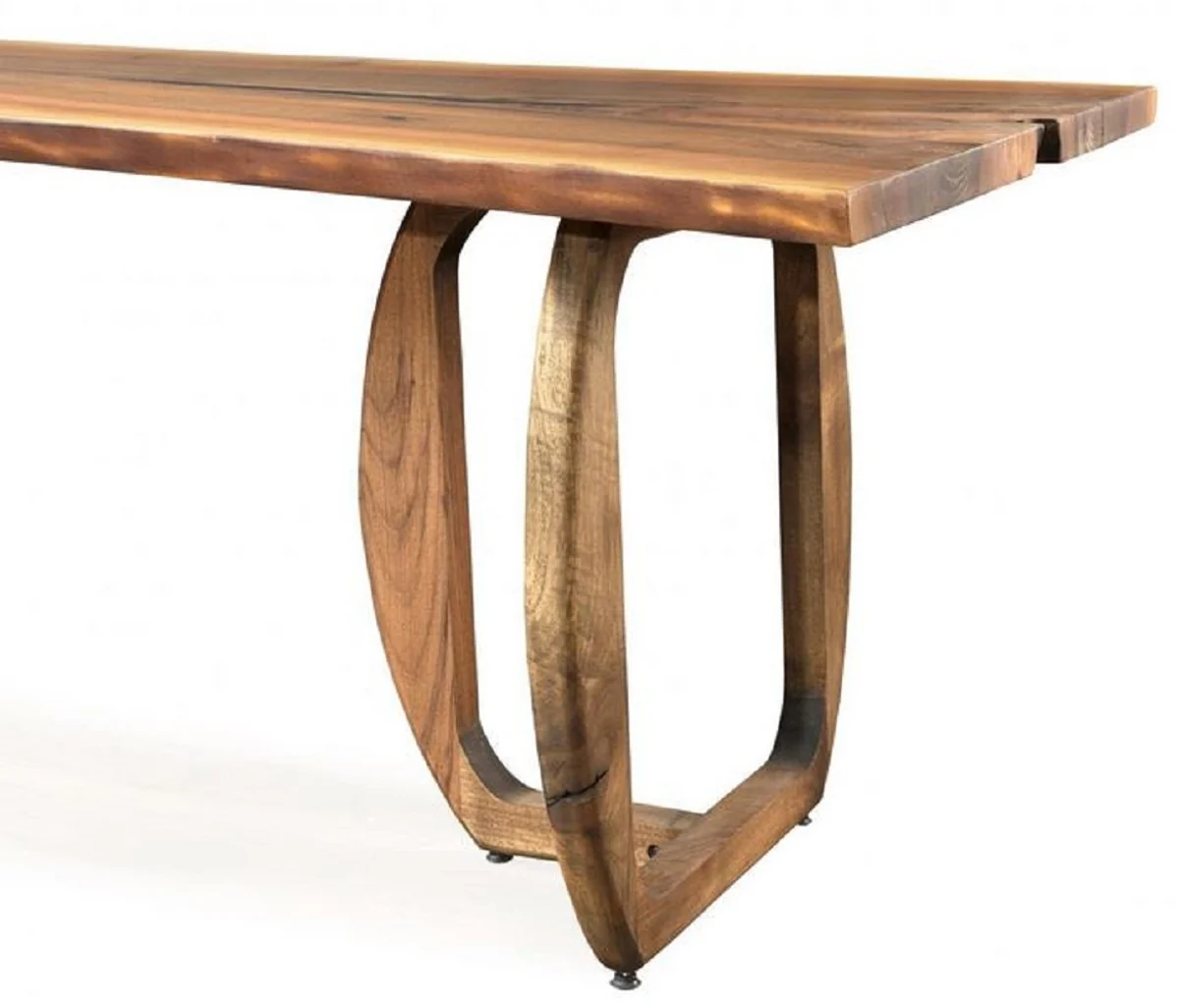 Luxus Massivholz Esstisch Braun 200 x 100 x H. 76 cm - Küchentisch aus massivem Walnussholz - Esszimmer Möbel - Massivholz Möbel - Luxus Möbel