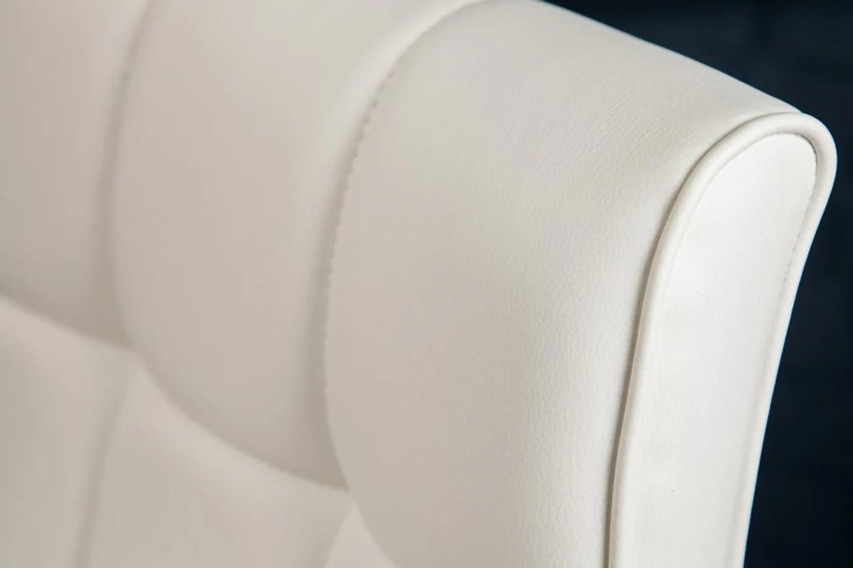 Designer Barstuhl Kunstleder Weiß - Barhocker - Möbel Restaurant Hotel