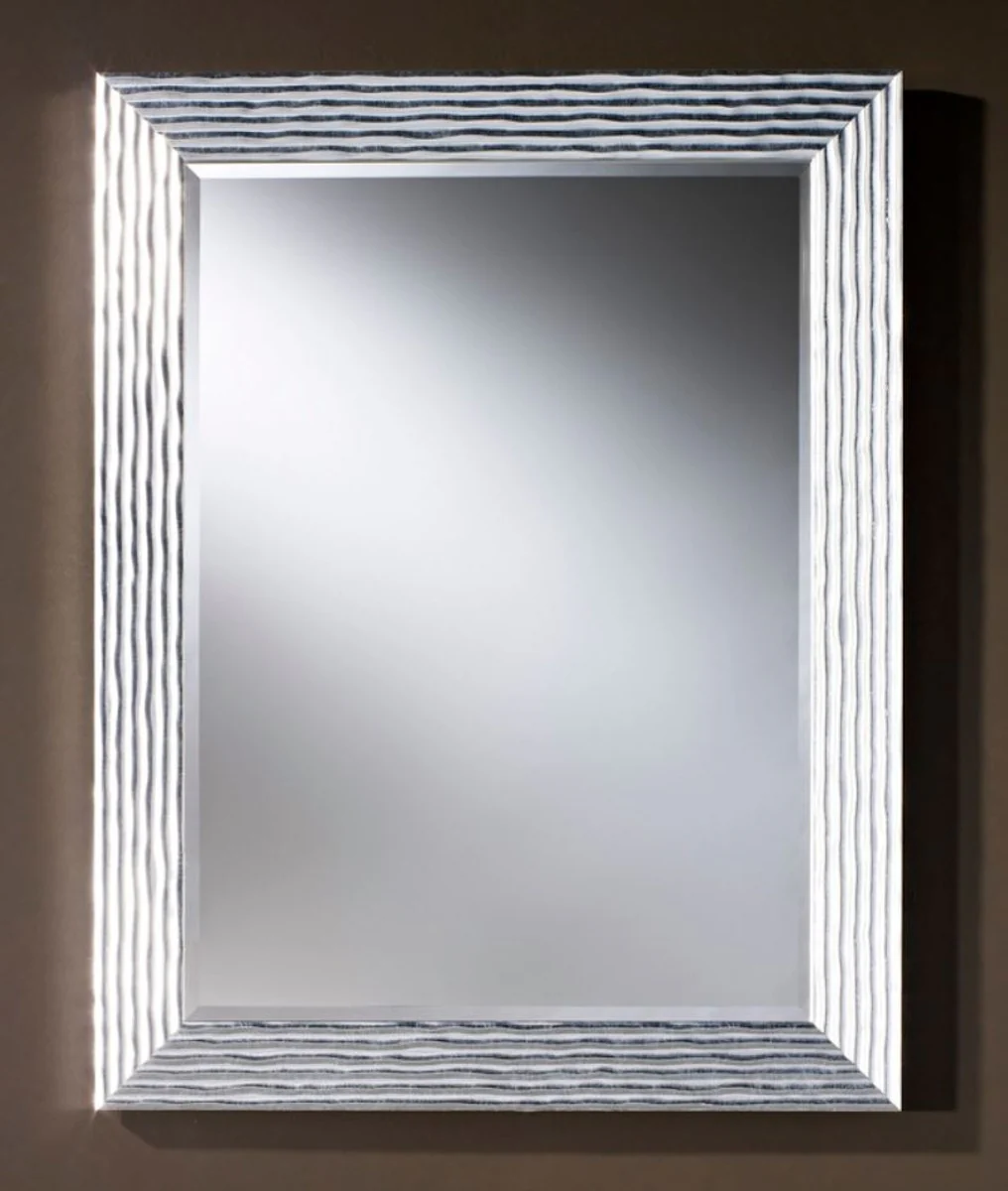 Luxus Wohnzimmer Spiegel Silber 86 x H. 111 cm - Designermöbel