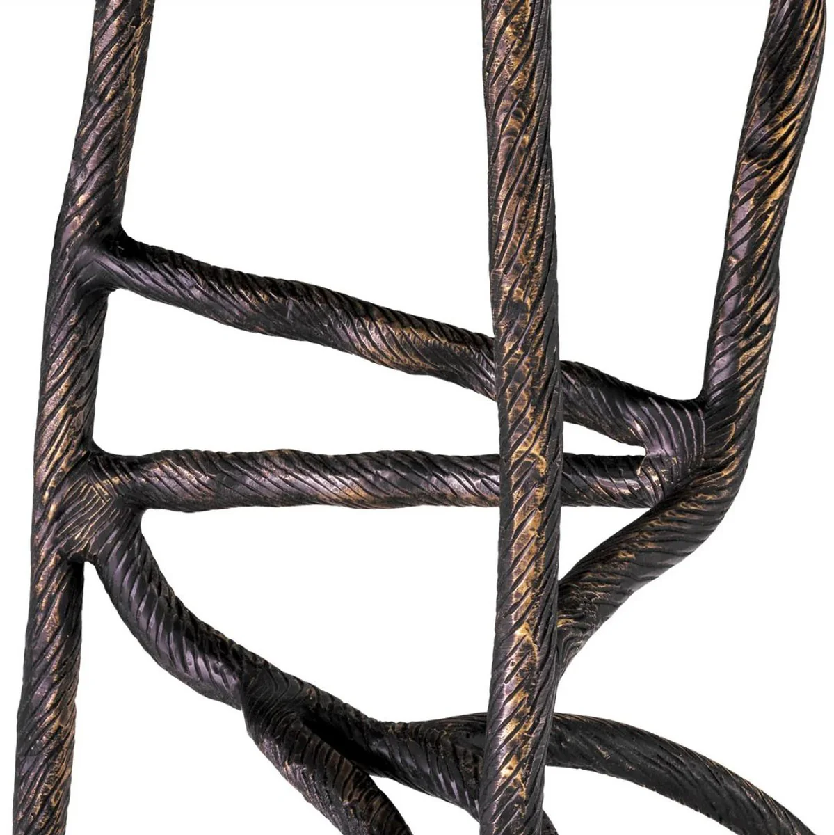 Luxus Beistelltisch Vintage Messing / Schwarz Ø 45,5 x H. 58 cm - Runder Messing Tisch mit Marmorplatte - Wohnzimmer Möbel - Luxus Möbel - Wohnzimmer Einrichtung - Luxus Qualität