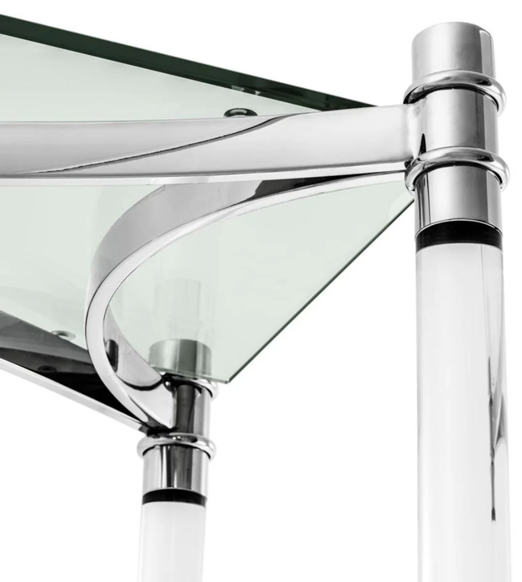 Wohnzimmerschrank / Regalschrank Silber 117 x 41 x H. 200 cm - Luxus Möbel