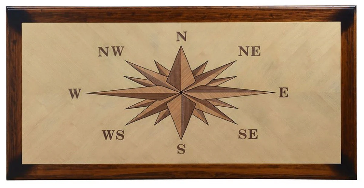 Luxus Vintage Stil Esstisch Naturfarben / Braun / Schwarz 240 x 120,5 x H. 77,5 cm - Rechteckiger Massivholz Esszimmertisch - Esszimmer Möbel - Vintage Stil Möbel - Luxus Möbel