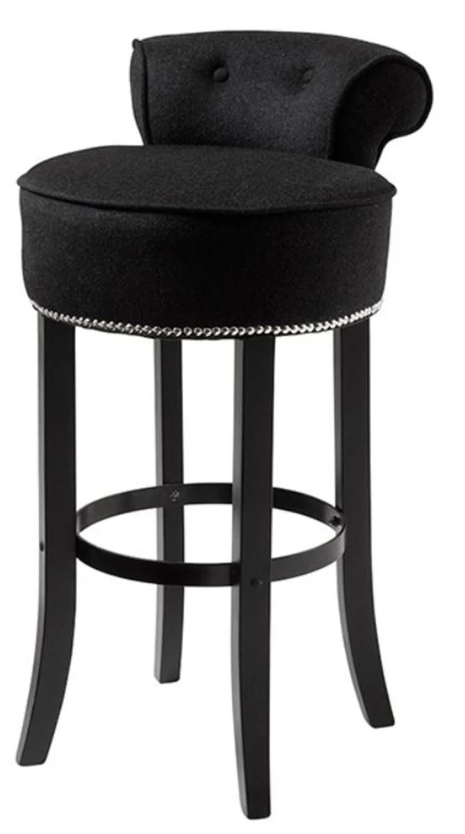 Barstuhl Schwarz 46 x 50 x H. 91 cm - Luxus Barhocker