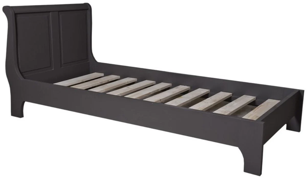 Massivholz Landhausstil Bett Anthrazit - Verschiedene Größen - Schlafzimmermöbel