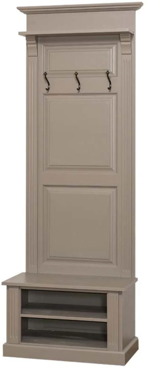 Landhausstil Garderobe Olivgrau 79 x 41 x H. 210 cm - Landhausstil Garderobenschrank