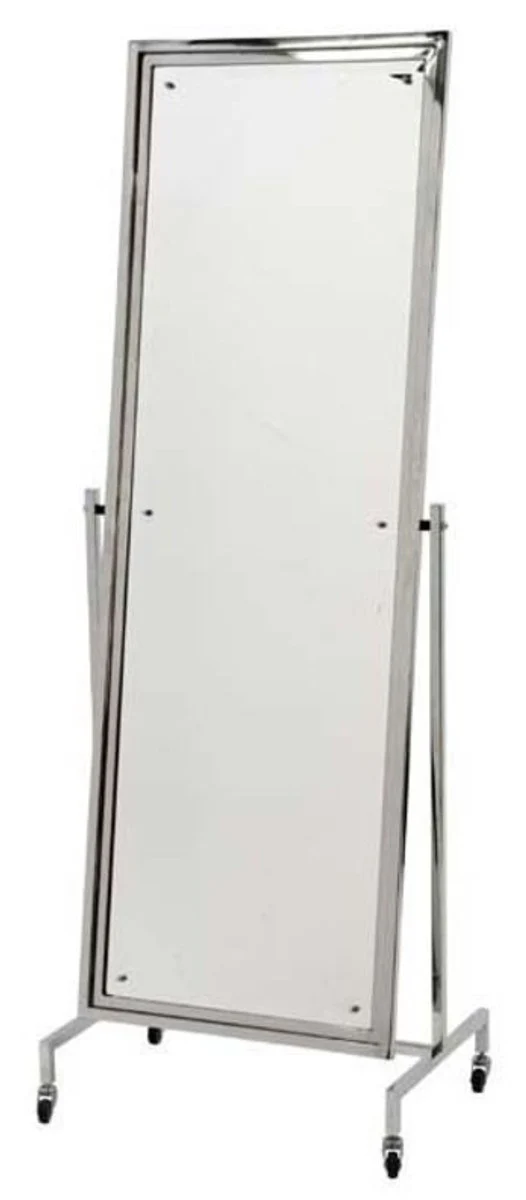 Luxus Edelstahl Standspiegel 63 x H. 171 cm - Designer Spiegel