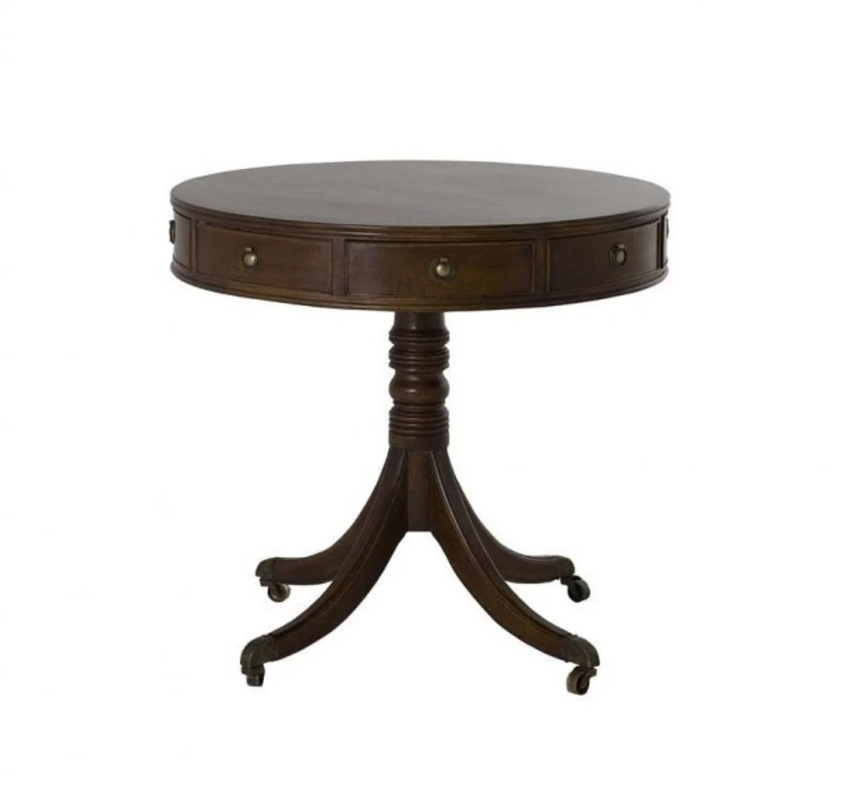 Luxus Art Deco Designer Eichenholz Beistelltisch 80 x H. 74 cm - Luxus Tisch