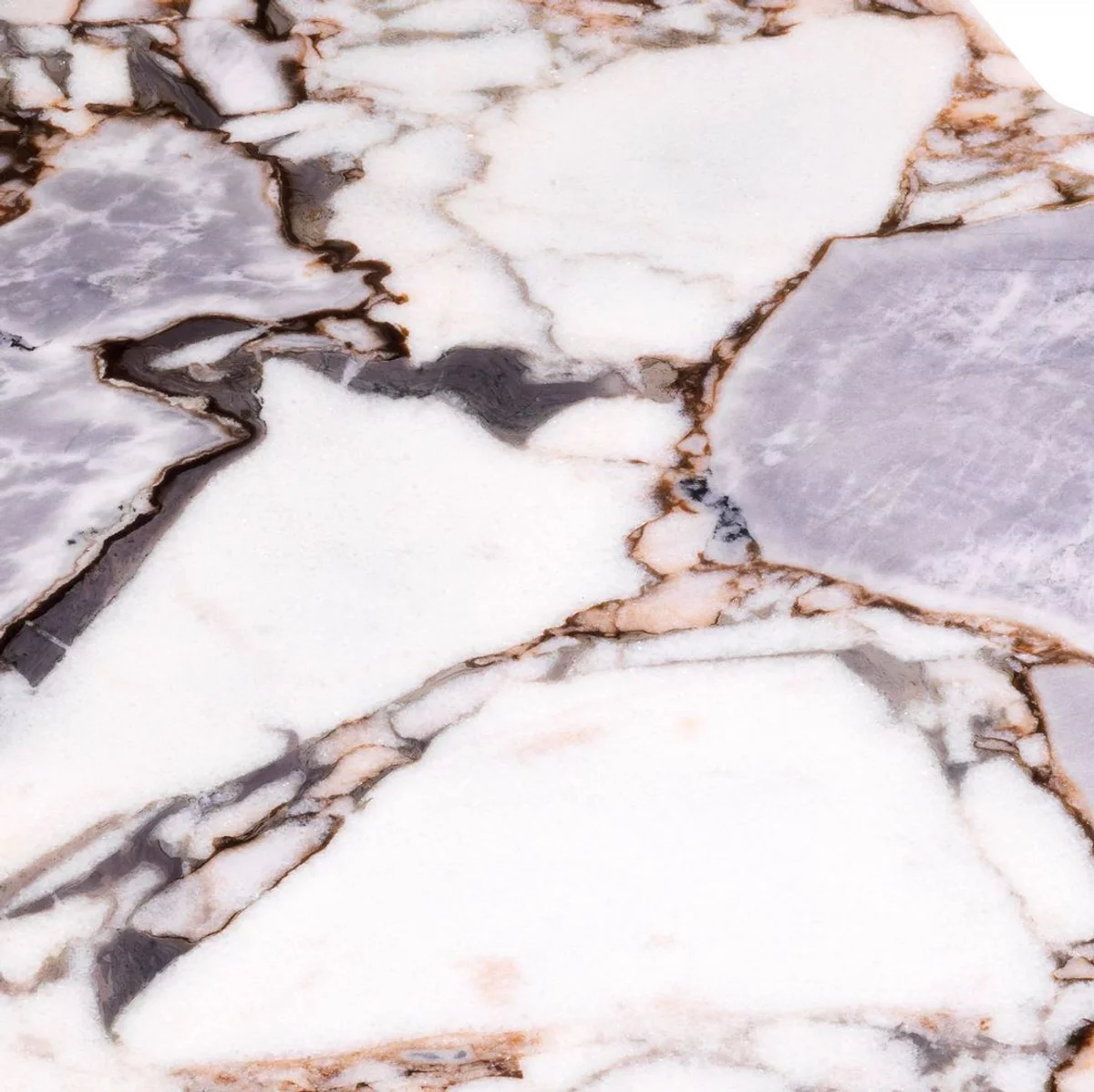 Luxus Couchtisch Mehrfarbig / Messing 100,5 x 88,5 x H. 37 cm - Edelstahl Wohnzimmertisch mit Marmorplatte - Wohnzimmer Möbel - Luxus Möbel - Wohnzimmer Einrichtung - Luxus Qualität