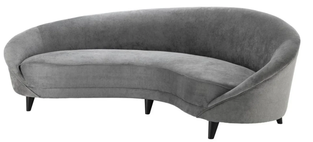 Designer Sofa Hellgrau 245 x 87 x H. 79 cm - Luxus Hoteleinrichtung