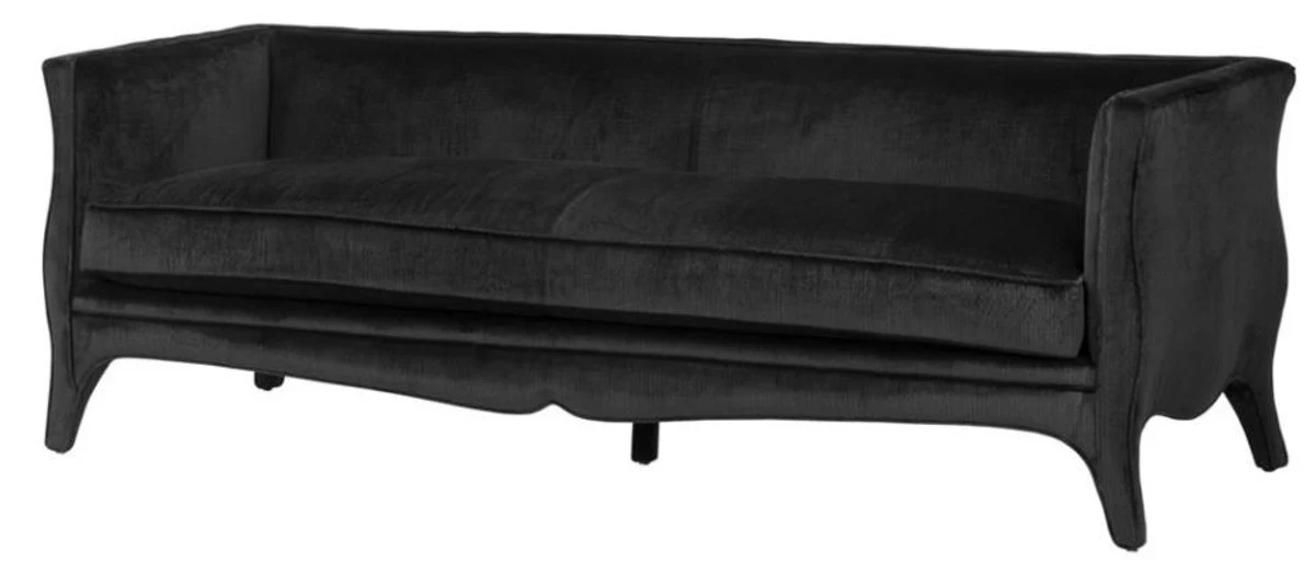 Luxus Sofa Schwarz 225 x 79 x H. 75 cm - Hotel Möbel