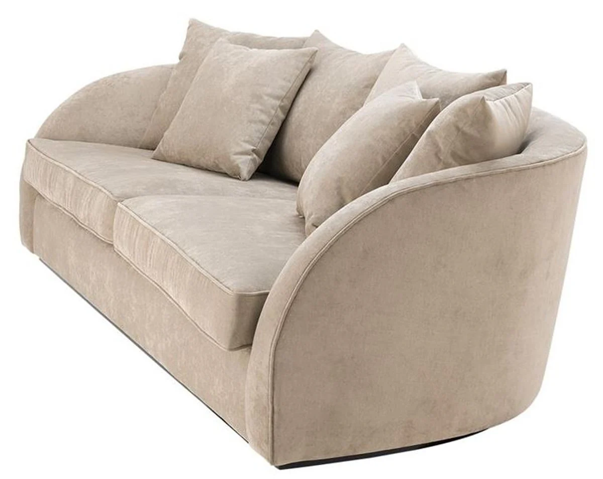 Luxus Hotel Sofa Greige 255 x 91 x H. 72 cm - Designer Kollektion