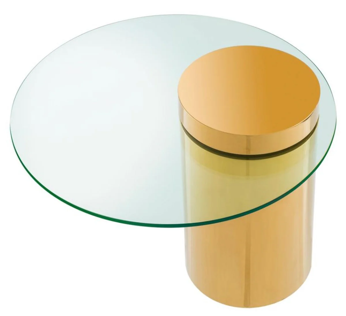 Designer Beistelltisch Gold 65 x H. 51 cm - Luxus Möbel