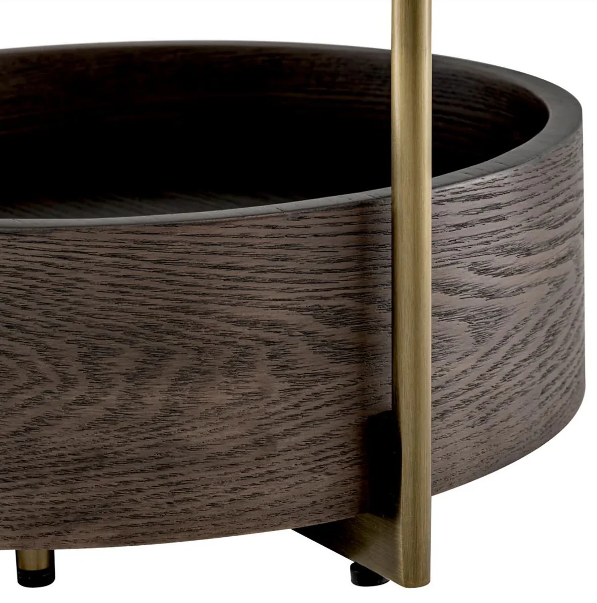 Luxus Beistelltisch mit Marmorplatte Braun / Weiß / Messing 59,5 x 45 x H. 54,5 cm - Wohnzimmer Möbel - Luxus Möbel - Wohnzimmer Einrichtung - Luxus Qualität