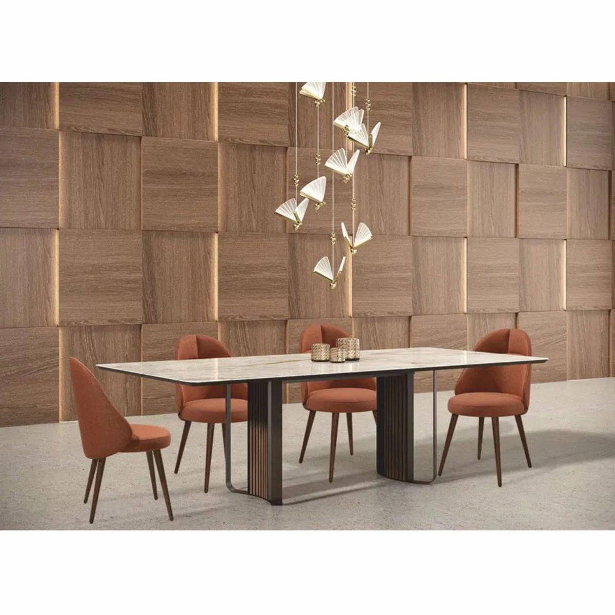 Luxus Esszimmer Stuhl 8er Set Cognacfarben / Braun - Esszimmer Möbel