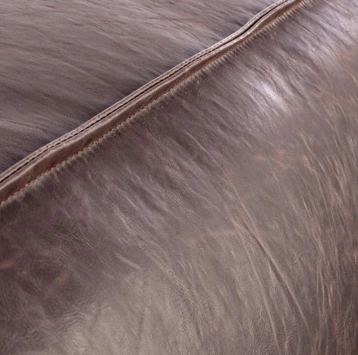 Luxus Kunstleder Sofa Dunkelbraun 224 x 99 x H. 67,5 cm - Wohnzimmer Sofa - Wohnzimmer Möbel - Kunstleder Möbel - Luxus Möbel - Luxus Einrichtung