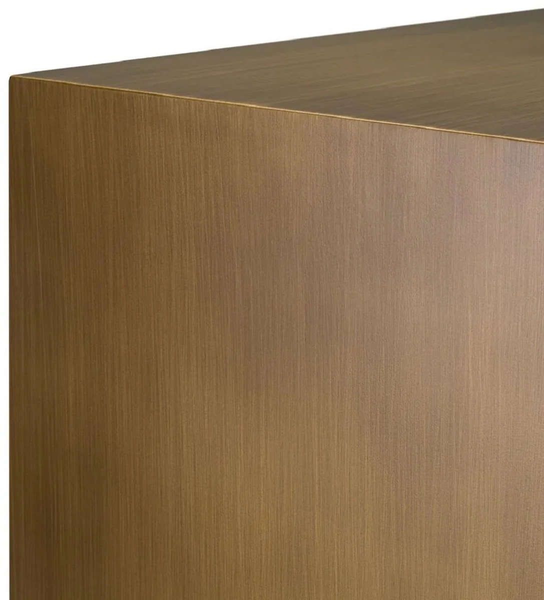 Luxus Couchtisch Messing 120 x 40 x H. 38 cm - Rechteckiger Metall Wohnzimmertisch - Wohnzimmer Möbel - Hotel Möbel - Luxus Metall Möbel