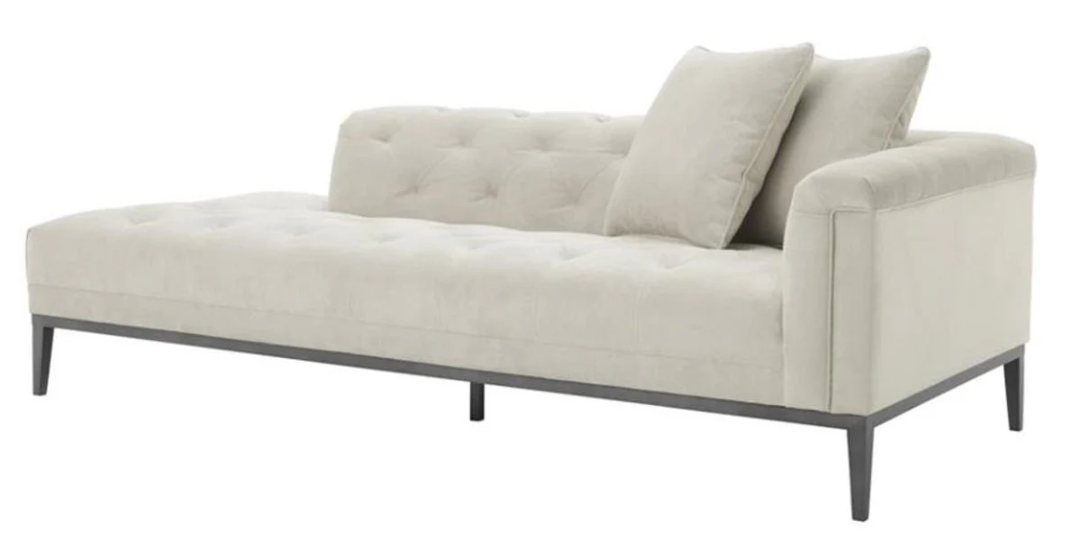 Luxus Sofa Hellgrau Rechtsseitig 220 x 96 x H. 66 cm - Hotel Möbel