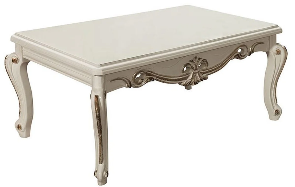 Luxus Barock Wohnzimmer Set Rosa / Weiß / Gold - 2 Sofas & 2 Sessel & 1 Couchtisch - Prunkvolle Möbel im Barockstil