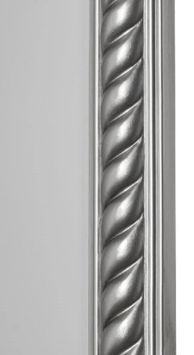 Barock Wohnzimmer Spiegel / Wandspiegel Antik Silber 72 x H. 132 cm - Barockmöbel