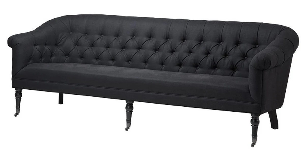 Luxus Barock Sofa Paris Schwarz aus der Luxus Kollektion von - Hotel Cafe Restaurant Möbel Einrichtung