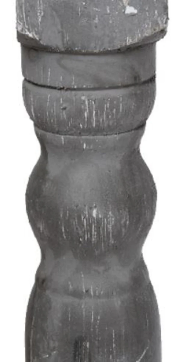 Landhausstil Shabby Chic Esstisch Antik Grau / Antik Weiß 210 x 110 x H. 80 cm - Handgefertigter Landhausstil Küchentisch