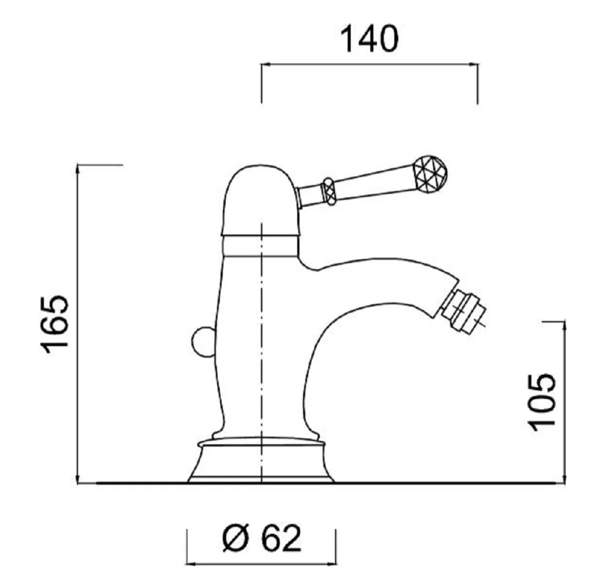 Luxus Waschtischarmatur mit Swarovski Kristallglas Silber H. 16,5 cm - Einhand Waschtischbatterie - Luxus Bad Zubehör