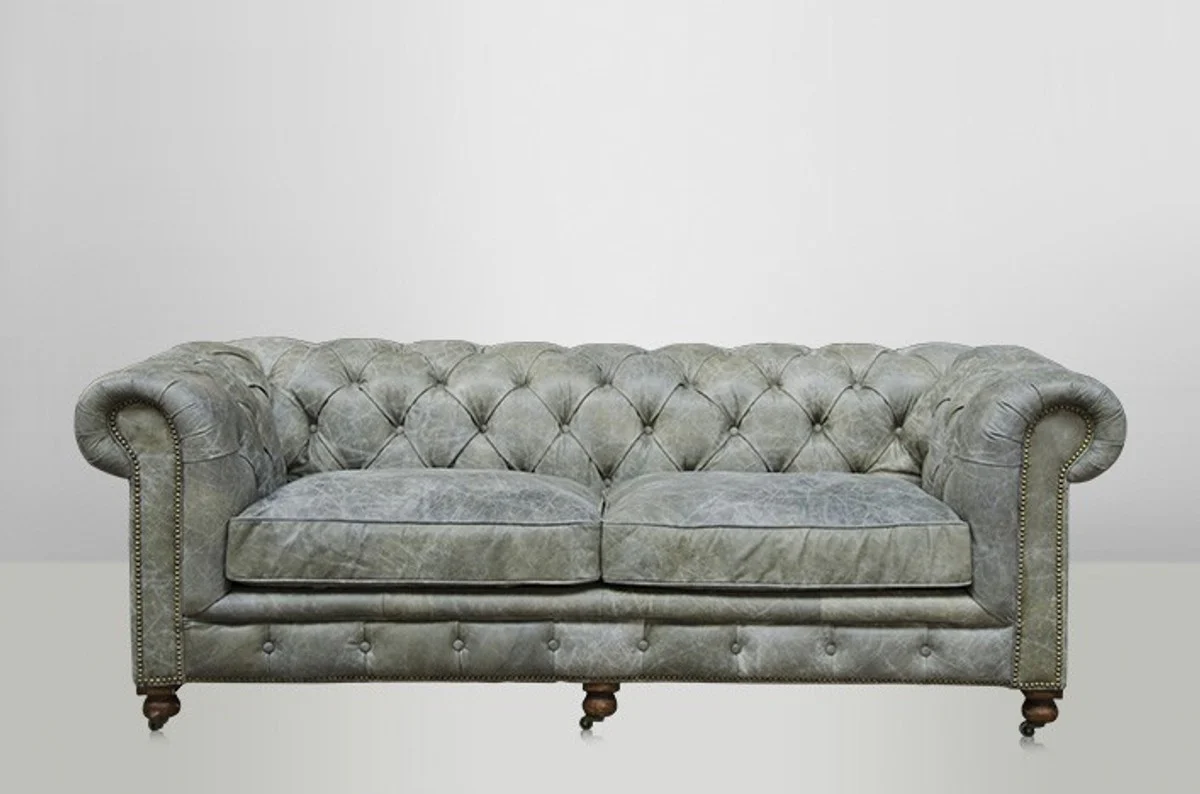 Chesterfield Luxus Echt Leder Sofa 2.5 Seater Vintage Leder von Galata Verde