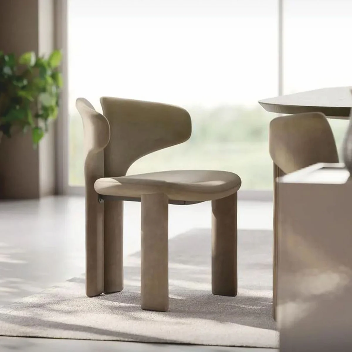 Luxus Esszimmer Stuhl Braun H. 76 cm - Luxus Esszimmer Möbel