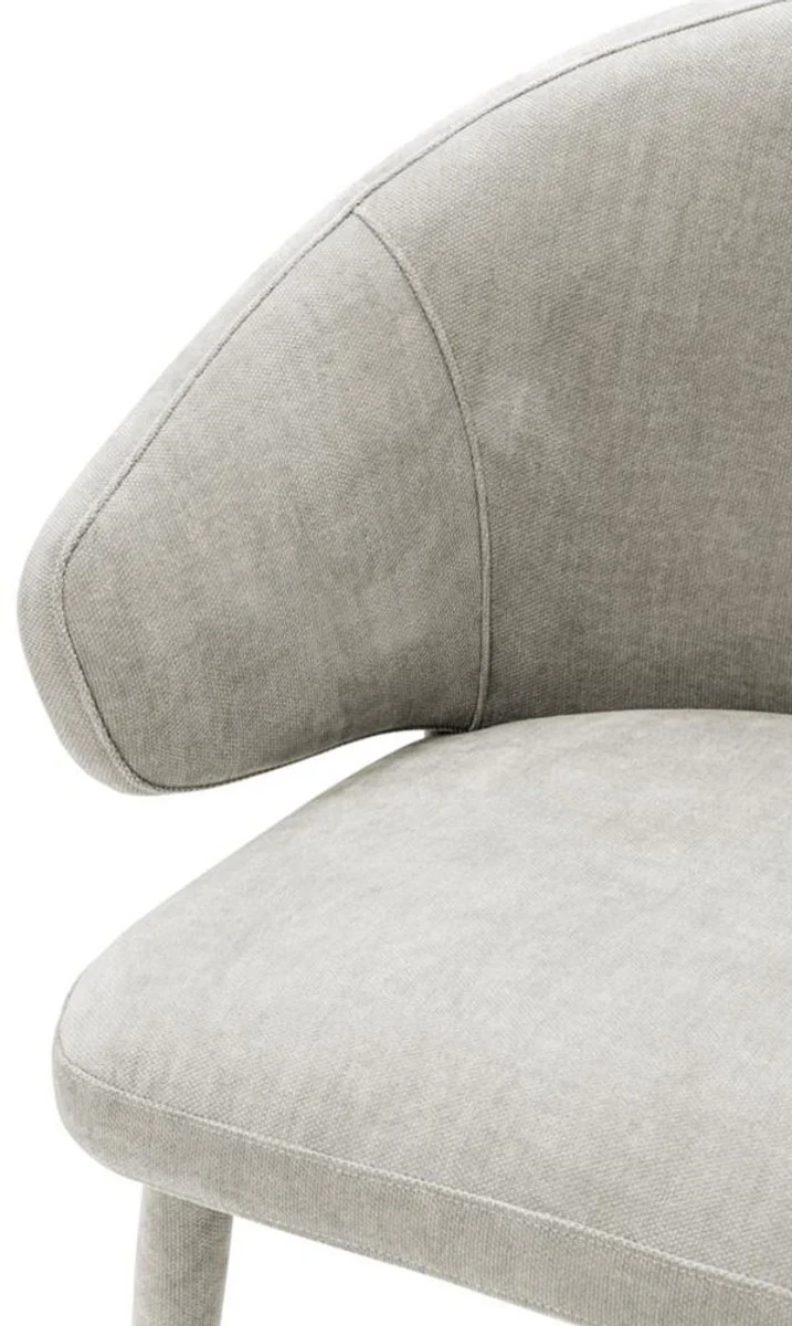 Designer Esszimmerstuhl Sandfarben 62 x 55 x H. 79 cm - Luxus Möbel