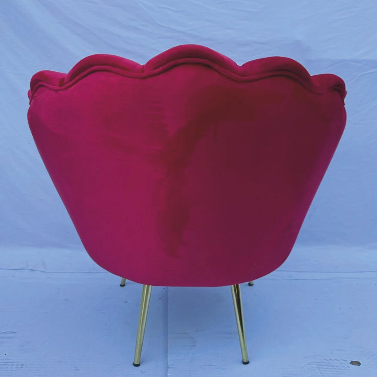 Luxus Designer Sessel Bordeauxrot / Gold - Luxus Möbel