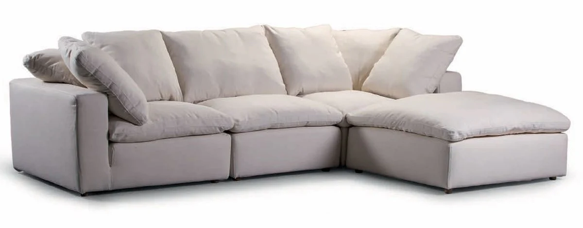 Luxus Ecksofa Grau 280 x 200 cm - Modulares Wohnzimmer Sofa