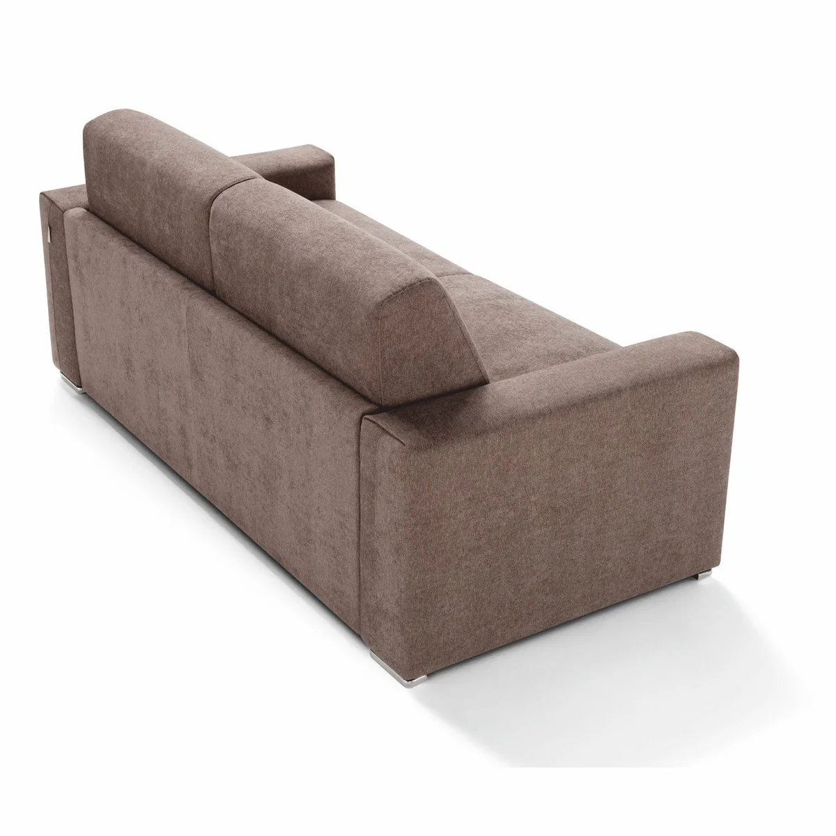 Luxus Schlafsofa Braun / Silber 218 cm - Ausklappbares Wohnzimmer Sofa
