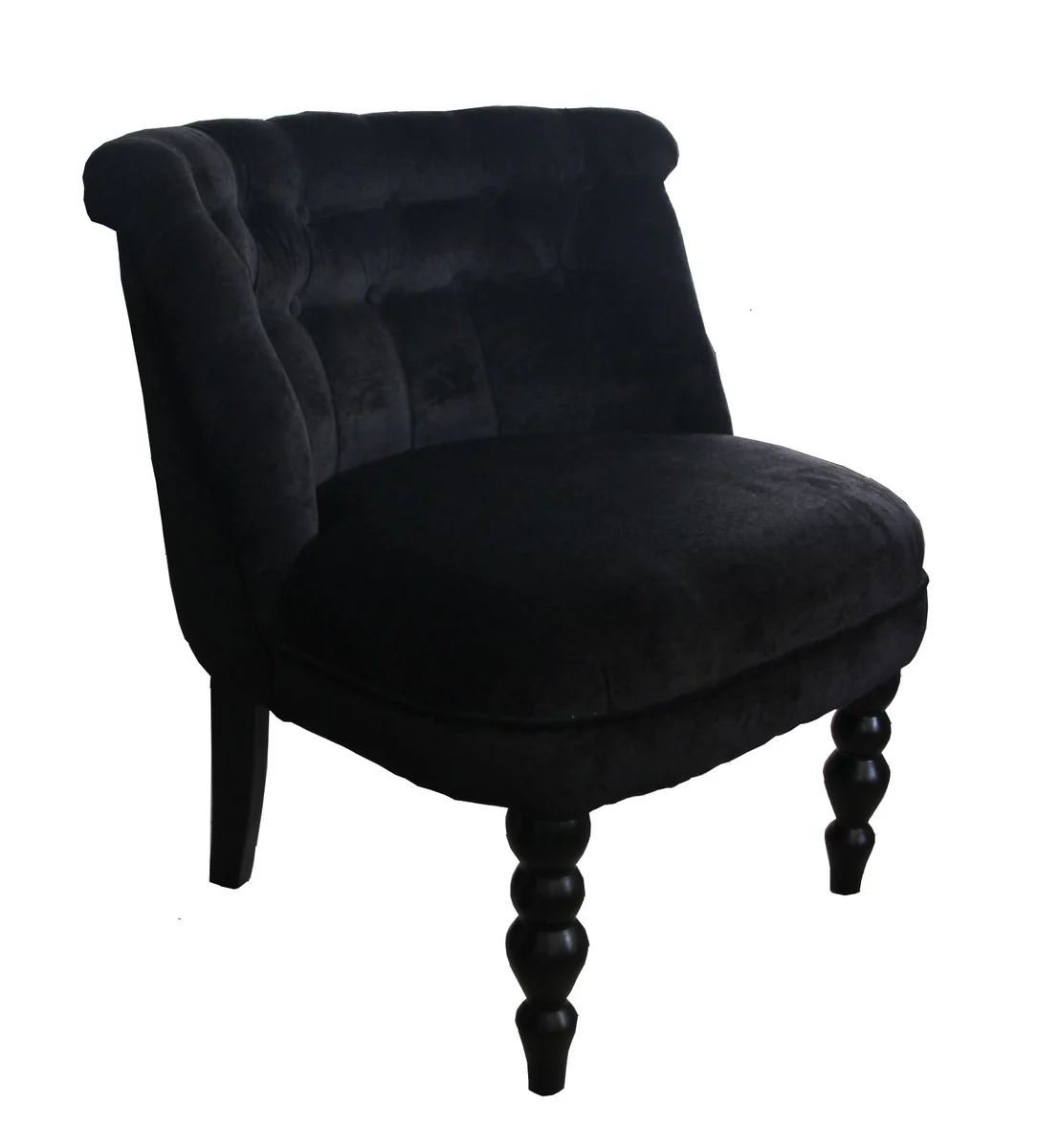 Luxus Barock Salon Stuhl Paris Schwarz aus der Luxus Kollektion von - Hotel Cafe Restaurant Möbel Einrichtung