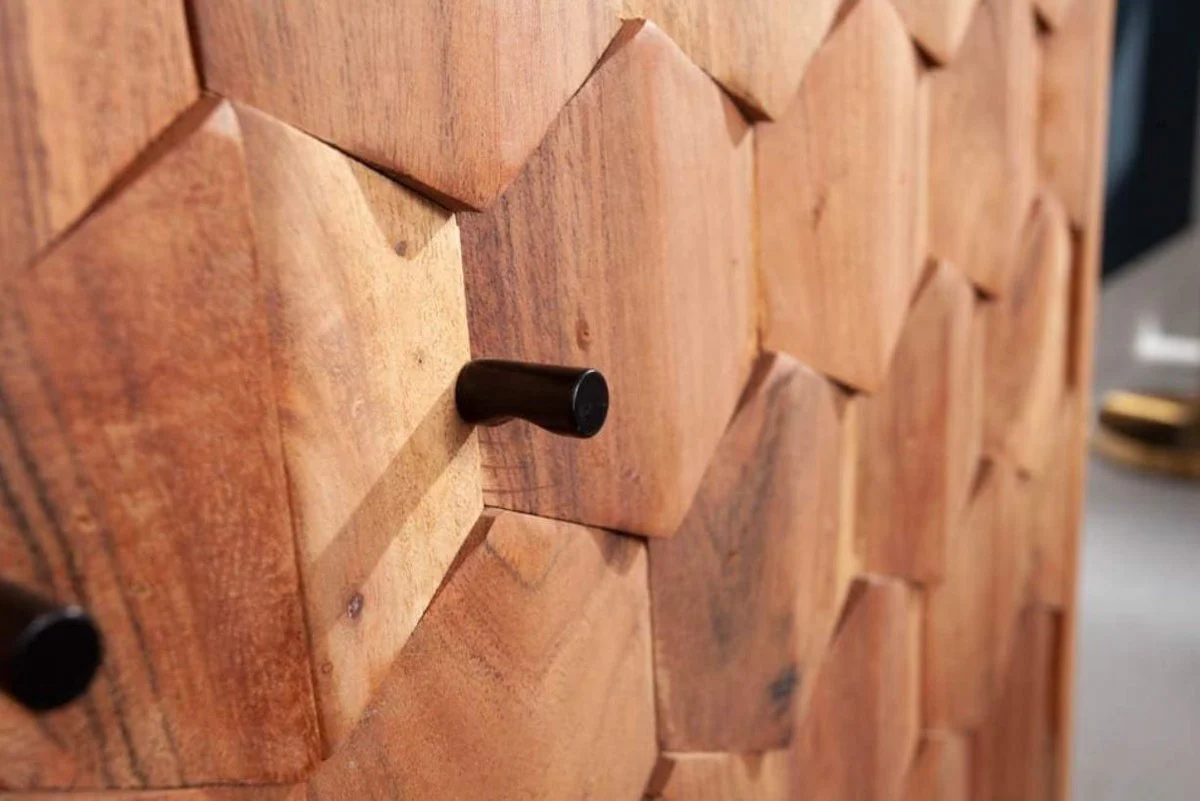 Barschrank Braun 76 x 46 x H. 89 cm - Weinschrank mit 2 Türen