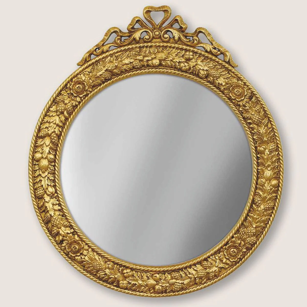 Luxus Barock Spiegel Gold H. 113 cm - Barock Möbel - Made in Italy