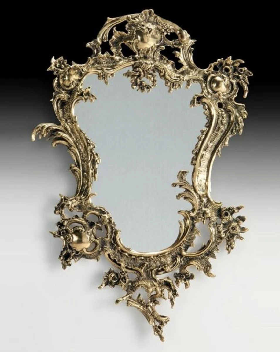 Luxus Barock Bronze Spiegel Gold H. 74 cm - Barock Möbel